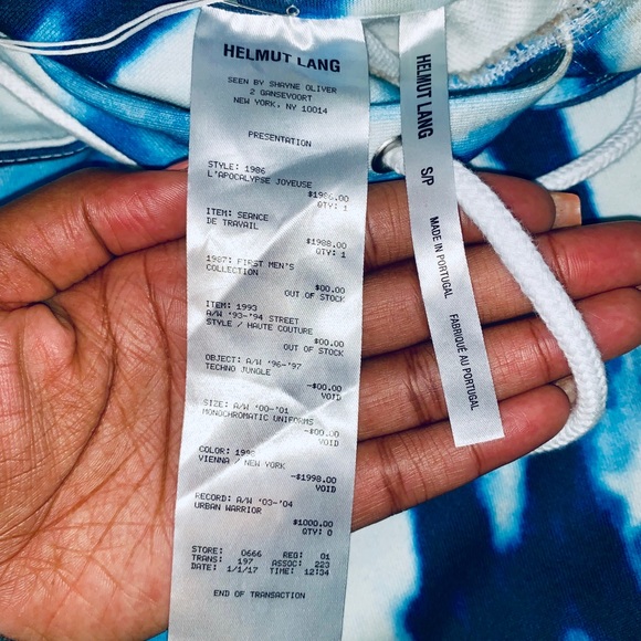 HELMUT LANG TYE DYE PULLOVER HOODY - Picture 6 of 7